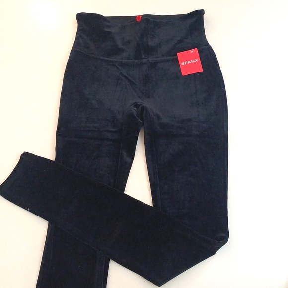 SPANX Pants - Women's small NWT velvet black Spanx leggings pants